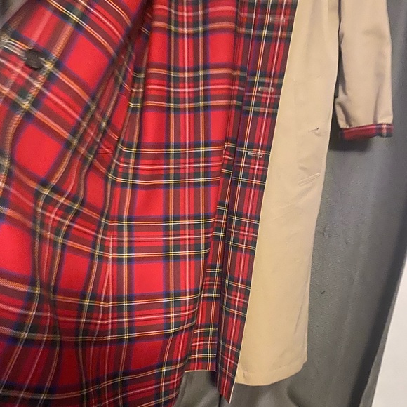 Burberry Reversible Gabardine & Tartan Wool Car Coat NWOT - Picture 13 of 13